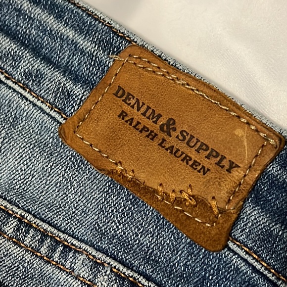 DENIM & SUPPLY RL CROPPED DISTRESSED SKINNY JEANS (29) - Picture 7 of 14